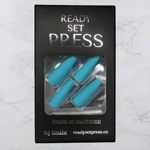 Extra Long Coffin Matte Pastel Turquoise